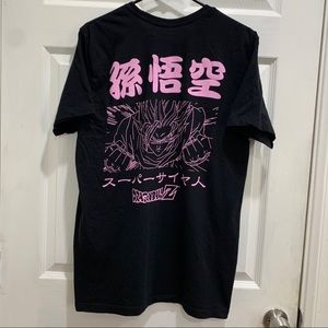 Dragon Ball Z Shirt Goku Size Large Black/Pink